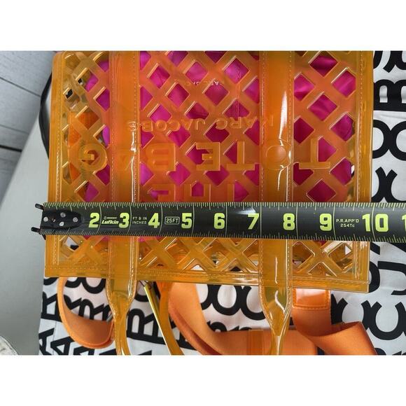 New! Marc Jacobs The Jelly Tote Bag Orange And Pink W/ Strap Tags Dustbag RARE - Picture 9 of 9